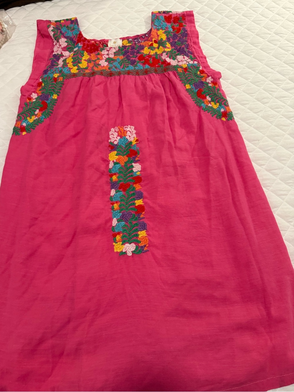 J.Marie Women’s  Embroidered Pink Sleeveless Dress Knee length lined size S